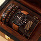 Tavernow™ RegalSet Luxury Watch and Bracelet Ensemble