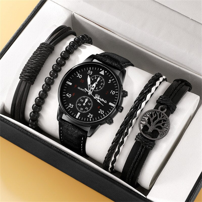 Tavernow™ RegalSet Luxury Watch and Bracelet Ensemble